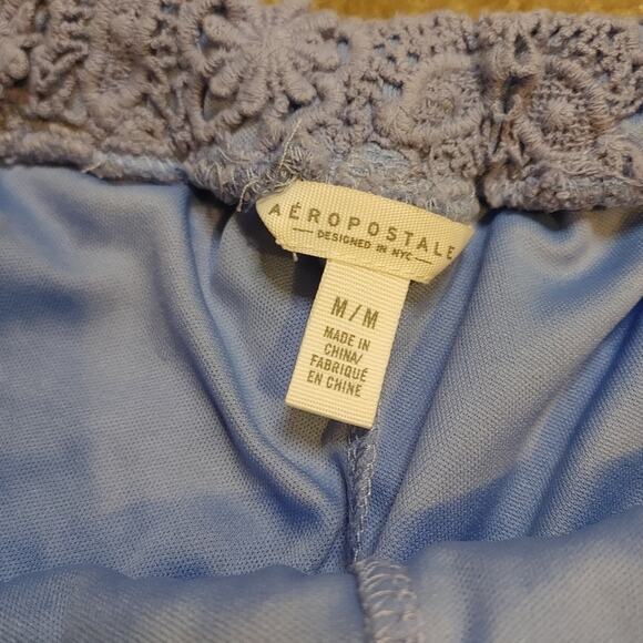 Aeropostale Size Medium Periwinkle Crochet Lace Summer Shorts Summer Beach - Picture 5 of 6
